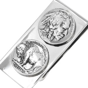 Handmade VINTAGE Buffalo Nickel & Indian Penny Men's Money Clips